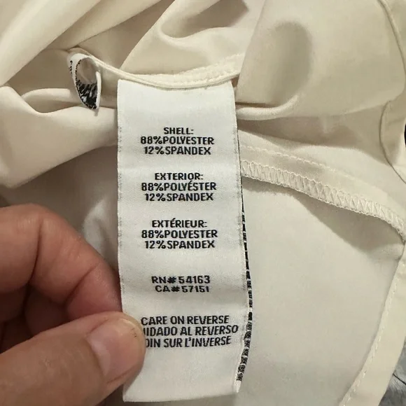 Calvin Klein White Ruched Button Down Shirt - Picture 8 of 9